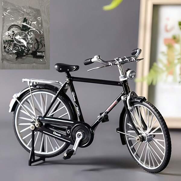 Kit de juguete en aleación de bicicleta a escala 1:8, decoración, versión deslizante ensamblada de mini bicicleta de metal de aleación, regalo de colección, regalo de cumpleaños/fiesta/Pascua, adecuado para aficionados al modelismo