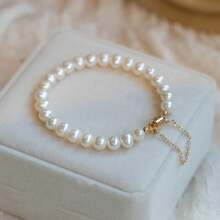 jugalstar 1 Pc Natural Freshwater Baroque Pearl Asymmetrical Magnetic Bracelet For Women