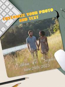 1pc Customized Photo Mouse Pad - Design With Your Text Or Photo - Non-Slip, Durable Stitched Edges, Natural Rubber - Suitable For Office, Advertising, Computer Work, Gaming, Anime, Mother's Day, Father's Day, Halloween, Christmas, Easter, Valentine's Day, New Year And Thanksgiving Gifts - Multicolor - View 14