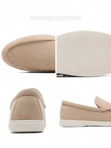 Mocassini da uomo con tacco scarpato - Scarpe casual minimaliste per quattro stagioni, Nuove scarpe da uomo di moda formale versatili con tacco scarpato nel 2025, Mocassini con un'unica staffa, Adatti per uso all'aperto, quotidiano e stile di strada - Disponibili in nero, grigio, beige e blu, Scarpe confortevoli - Blu - Visualizzare 3