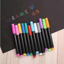 5pcs 12-Color Liquid Chalk Markers - Dustless, Water-Soluble, Suitable For Smooth Surfaces Like Glass, LED Boards, Chalkboards, Fine-Tipped, Art Supplies | Vibrant Markers | Random Color Styles, School Supplies,Back To School