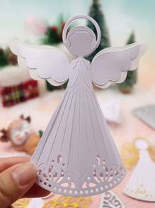 1pc Christmas Angel Style Thin Cut Mold Handmade DIY Cutting Mold Scrapbook Background Decoration Embossed Template Album Holiday Card Making