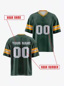 2026 Customize Your Own Jersey, Suitable For Both Men And Women. Short-Sleeved Single-Piece Men's Sports Team/Club Training Rugby Jersey. Name And Number Printed On The Front And Back. Quick-Drying, Breathable, Suitable For Everyday Wear, Parties, And Parties. Comfortable And Well-Fitting. Couple Outfits. Summer - Multicolor - View 1