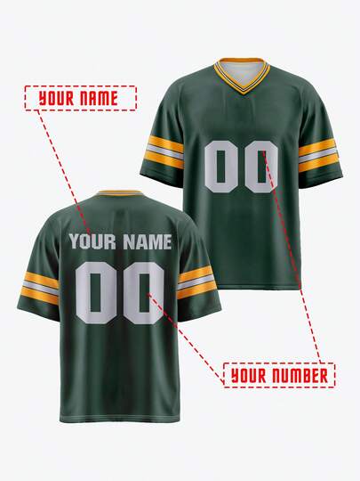 2026 Erstelle dein eigenes Trikot, geeignet für Herren und Damen. Kurzärmeliges Einteiler Herren Sport Team/Club Training Rugby Trikot. Name und Nummer vorne und hinten Muster. Schnelltrocknend, atmungsaktiv, geeignet für den Alltag, Partys und Feiern. Bequem und passgenau. Paar-Outfits. Sommer