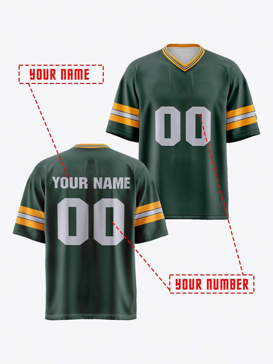 2026 Customize Your Own Jersey, Suitable For Both Men And Women. Short-Sleeved Single-Piece Men's Sports Team/Club Training Rugby Jersey. Name And Number Printed On The Front And Back. Quick-Drying, Breathable, Suitable For Everyday Wear, Parties, And Parties. Comfortable And Well-Fitting. Couple Outfits. Summer - Multicolor - View 1