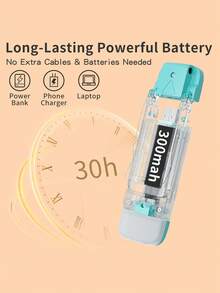 1pc/2pcs Portable Foldable Book Light With Eye Protection Function, 3 Adjustable Brightness Levels, Clamp Design, Space Saving, Ideal For Nighttime Readers, Rechargeable Book Light - Multicolor - View 10