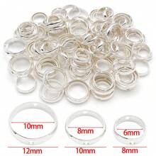 10 piezas de monturas de bisel chapadas en cobre de gran espesor (18K + Plata gruesa + Oro blanco) para hacer joyas DIY