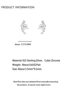 Pendientes de botón de flor de camelia de plata de ley 925 con pequeña piedra de circonia, diseño minimalista, adecuados para uso diario, regalo para mujeres, novias, madres, Día de San Valentín