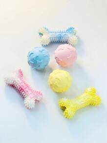 1 TPR Pet Bite Toy, Dog Toy, Cat Toy, Ball Rubber Toy, Interactive, Throwing Ball