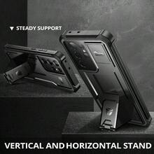 Dexnor For  Galaxy S21 Ultra Case [Built In Screen Protector And Kickstand] Heavy Duty Military Grade Protection Shockproof Protective Cover For  Galaxy S21 Ultra 5G 6.8 Inch Black - 黑色 - 查看 4