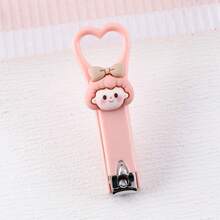 1-10 szt. Domowe mini słodkie kreskówkowe obcinacze do paznokci w kształcie serca dla dziewcząt i uczniów, składane domowe narzędzia do pielęgnacji paznokci do bezpiecznego przycinania stóp i dłoni, do użytku rodzinnego, pielęgnacja paznokci