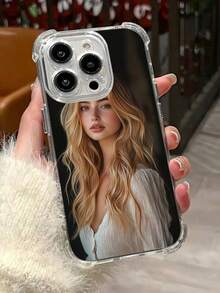 1 Stück individuell angefertigter hochauflösender Fotorahmen als Gedenk-Wanddekoration, magnetisches Vier-Ecken-Sturzsicheres kabelloses Ladegehäuse kompatibel mit iPhone 16 Pro Max/16 Pro/15 Pro Max/14 Pro Max/13 Pro Max - Transparent - Übersicht 2