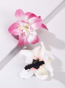 2pcs Hair Claw Clips Flower Hair Clips Natural Flower Hair Clips Hair, Capricorn Tulip, Lily, Fake Flower Hair Accessories, Bridesmaids, Alligator Hair Clips Hair Claws Hair Barrettes