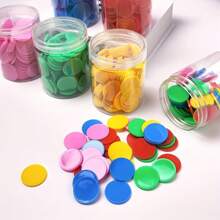 100pcs Multicolor Plastic Math Counting Chips | Educational Math Tools For Interactive Learning, Counting And Sorting School Supplies, Back To School