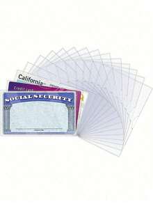 Transparent PVC Waterproof Medical/Credit Card, Business/Social Security Card Protector - Clear Vinyl Plastic Card Sleeve, Suitable For Insurance Card, Social Security Card, Metro Card, Driver's License Or Credit Card - Multicolor - View 4