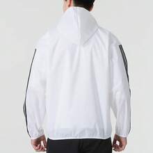Adidas Men's Jacket 2026 New Sports Casual Basic Minimalist Fashion 3-Stripes Hooded Windbreaker JF3682 - White - View 5