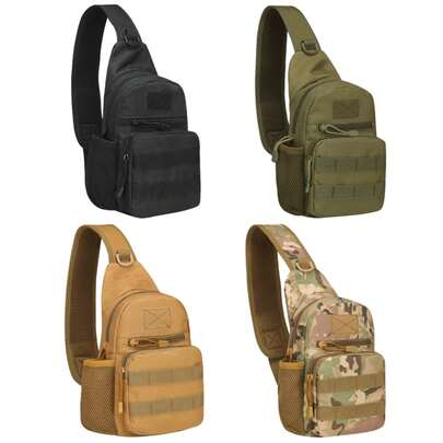 Hervidor de camuflajeáctico al aire libre, bolsas de pecho, mochila de senderismo para hombres, mochila de nailon para caza, pesca, Molle, bolso de hombro para senderismo del ejército IAAS