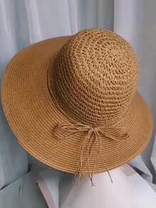 1 Stück handgefertigter Damen Boho Hut mit Hohlräumen, UV-Schutz 50+, atmungsaktives Polyestermaterial, modisch vielseitig, geeignet für den täglichen Gebrauch, Outdoor-Anlässe