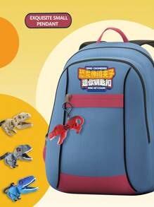 Voiture jouet dinosaure pour garçons et filles, porte-clés, pendentif de sac d'école, pendentif d'arbre de Noël, clip télescopique de compression du printemps, jouet créatif, pendentif de dinosaure dessin animé jurassique tyrannosaurus rex, vélociraptor, giganotosaurus, pendentif de fossile, pendentif de jouet, pendentif de porte-clés