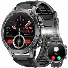 Hwagol Ceas inteligent nou pentru bărbați 2025, afișaj de 1,70'', lanternă LED, baterie mare de 1000mAH, ceas inteligent cu apeluri Bluetooth și busolă, ceas inteligent cu peste 100 de moduri sport, monitor de somn, tracker de fitness cu pedometru, ceas inteligent pentru femei, compatibil cu Android și IOS