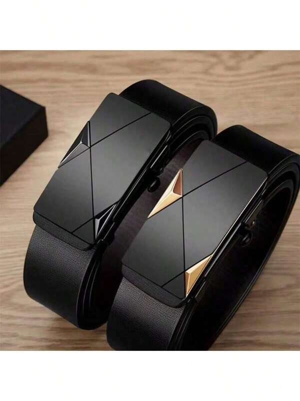 cinto com fivela automática masculino, cinto de calça casual jovem, estilo coreano, casual para negócios