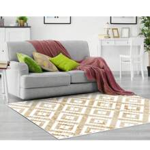 Alfombra turca impresa digitalmente Inci - Tacto suave, alfombra lavable con respaldo de fieltro antideslizante - Felpudo decorativo moderno, adecuado para sala de estar, dormitorio, pasillo o entrada - Disponible en 7 tamaños (50*60, 50*80, 60*100, 80*120, 80*150, 80*200, 80*300 cm). Diseño de secado rápido, muy absorbente, suave y cómodo. Adecuado tanto para uso en interiores como en exteriores.