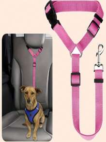1 pieza Cinturón de seguridad para vehículo de perro, correa de seguridad para mascotas en el auto. Cinturón de seguridad para perros. Hebilla del cinturón de seguridad para perros en el auto