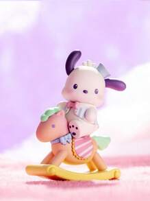 Sanrio 1pc Sanrio Wooden Rocking Horse Series Mystery Blind Box, Kuromi, Cinamaroll, Pochacco Desk Decor, An Ideal Holiday Gift,School Supplies,Back To School