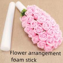 6pcs Premium White Floral Foam Stick - DIY Wedding Flower Arrangement Base, Solid Cylindrical Sponge, Flower Arrangements Polystyrene Foam Flowers Tubing Foam Rods, Perfect For Wedding Decor, Wedding Arches, Event Party Decorations, Home Decor And Rome Decor