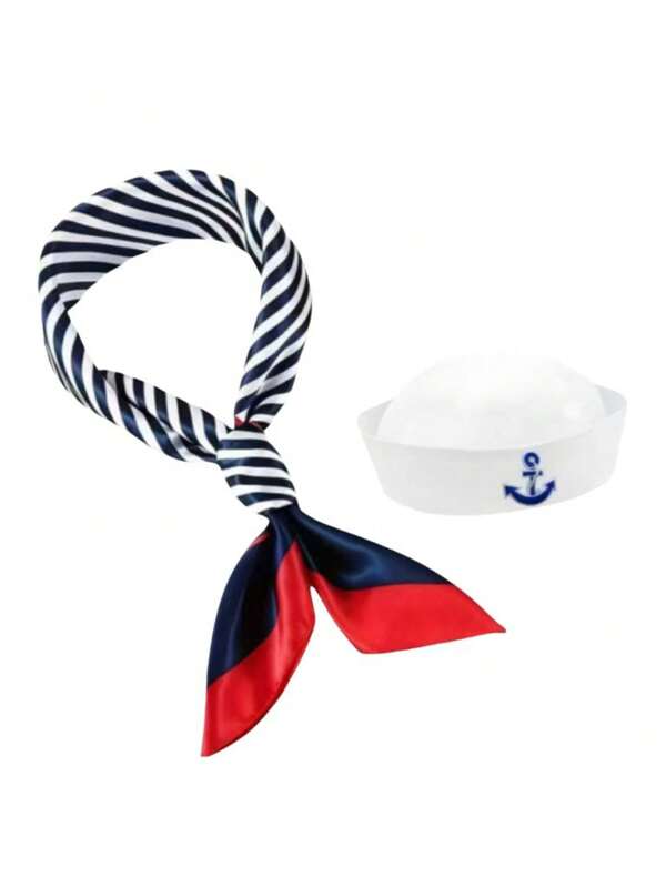 1 Set Assorted Ocean-Themed Polyester Sailor Hats, Captain Hats, Party Hats, Cosplay Costumes, Nautical Accessories For Men And Women, Suitable For Beach, Halloween, Summer, Adult Parties, Cruises, Bars, Clubs, Carnivals, Christmas, New Year