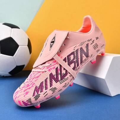 1 par de zapatos de fútbol/fútbol para partido y entrenamiento, de caña baja, suaves para campo de hierba al aire libre, con cordones, antideslizantes, clavos ligeros de alto rendimiento, botas de fútbol profesionales