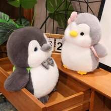 Lindo muñeco de peluche de pingüino, material suave, ideal para decoración de habitación, hogar, oficina o fiesta, regalo de cumpleaños y festividades