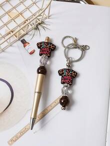 1 套护士装硅胶水钻珠可拆卸笔和钥匙扣、包袋吊坠配件、钥匙扣、汽车钥匙防丢链、护士节汽车配件包袋挂饰学校背包卡通可爱哥特 Y2k 圣诞节礼物创意包袋配件挂绳带身份证夹汽车配件包袋挂饰