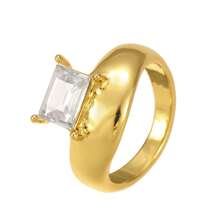 Anillo minimalista y versátil con incrustación de circonita cúbica en diseño geométrico, un accesorio de moda como regalo para mujeres, adecuado para fiestas y reuniones