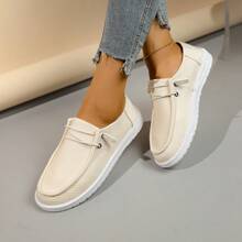 Ladies' Lightweight Slip-On Athletic Shoes - Features A Non-Slip EVA Sole And A Breathable Fabric Upper, Providing All-Day Comfort, Stable Support, And A Casual Daily Design That's Suitable For All Seasons.