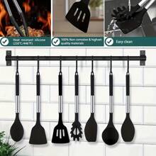 12/14 pièces Set d'ustensiles de cuisine en silicone, Set d'ustensiles de cuisine, Set d'outils de cuisine, Set de fournitures de cuisine, comprend un seau de rangement, une spatule de cuisson anti-adhésive, des pinces, des ustensiles de cuisine lavables modernes, des essentiels de cuisine, cadeau de Noël/Halloween