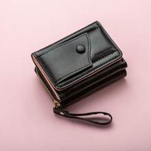Four Seasons Women's Short Wallet Zipper Tower Buckle Coin Purse Girl Student Handheld Bag Solid Color Simple Versatile Fashion For Women Wallet Mini Wallet Purse Wallet Small Wallet Cute Wallet