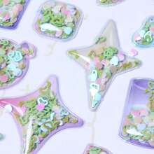 1 Pieza 9cm*21cm Pegatinas De Estampado De Lentejuelas 3d Con Agitación Aleatoria De Color Caramelo Para Juguetes De Niña Para Niños