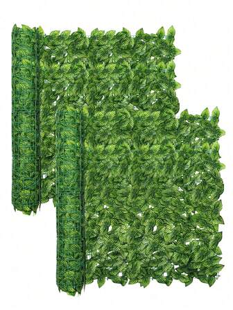 1 件人造常春藤隐私栅栏屏幕，塑料隐私屏蔽板，假绿叶栅栏防紫外线，适用于家庭花园阳台墙壁露台庭院婚礼后院丛林主题派对生日门廊圣诞礼物叶子背景室内室外装饰，假植物