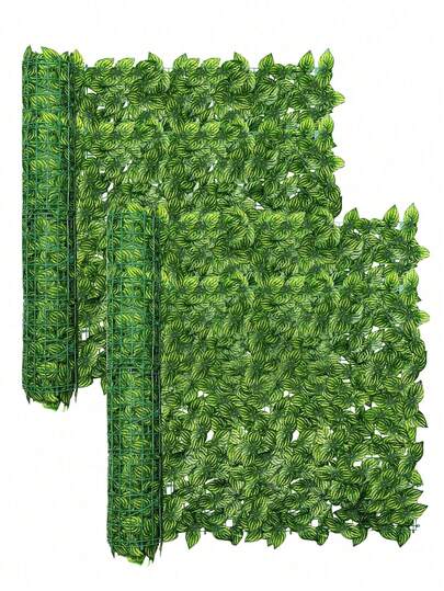 1pc Artificial Ivy Privacy Fence Screen, Plastic Privacy Screening Panel, Fake Green Leaf Fence UV Protection, Suitable For Home Garden Balcony Wall Patio Yard Wedding Backyard Jungle Theme Party Birthday Porch Christmas Gift Leaf Backdrop Indoor Outdoor Decor,Fake Plants