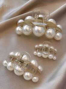 5pcs Fashionable Simple Women Daily Hair Clips, Large Size Hair Claw For High Crown, Elegant Design Fashion Hair Accessories Beauty Claw Clips