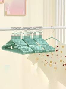 10/15/16/18/20/30/40pcs Set Simple & Elegant Coated Thickened Garment Hangers, Lightweight Portable Adult Clothes Hangers With Anti-Slip & No Trace Design, Suitable For Home Laundry, Lingerie Storage, Preventing Messy Clothes, Christmas Outfit Organization