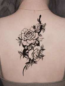 6pcs/Set Temporary Tattoo Stickers, Dark Mysterious Style Waterproof Long Lasting Fake Tattoos For Body, Suitable For Single's Party, Women's Wrist, Arm, Collarbone, Chest, Back, Leg