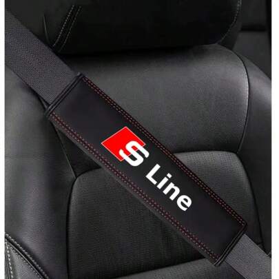 2 Stücke Sicherheitsgurt Schulterpolster aus Nappaleder zum Schutz für Audi S Line A3 A4 A5 A6 A7 A8 S3 S4 S5 S6 S7 Autositze