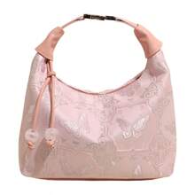1 pieza Bolso de hombro cruzado de mujer con estampado animal, cierre con cremallera y estilizado bolso balde de gota de agua apto para uso casual y diario