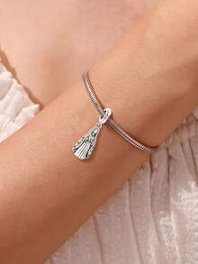 1PC 925 Sterling Silvere Crucifix Heart Beads Fit For Women Bracelets Bangles DIY Jewelry Making And Daily Outfit Matching Jewelry Decoration For Girls - Silver - View 10