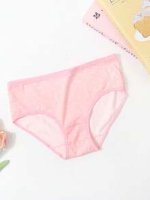 6 件随机颜色可爱、甜美、舒适少女心和波尔卡圆点印花日常内裤