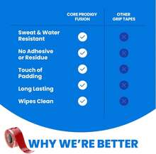 Core Prodigy Fusion Grip Tape - Silicone Rubber Wrap For Pull Up Bars, Barbells, Dumbbells, Sports And Gym Equipment, And Tools - Đỏ - Xem 5