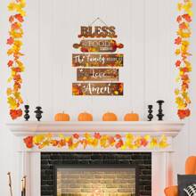 1/4/50 Sets Provided, Each Set Contains 1 Piece Of Autumn Thanksgiving Blessings Family Wooden Retro Wall Decoration Suitable For Autumn Thanksgiving Farmhouse Decoration, Room Decoration, And Home Decoration