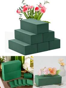 1/2//6/8/10/20pcs, Size: 5.51" X 3.14" X 1.77" - Dry & Wet Floral Foam Bricks, Green Polystyrene Foam Blocks, Suitable For Flower Arranging, Plant Decor And Craft Making, Spring Flower Arranging And Crafting. Applicable For Flower Shop Flower Arranging, DIY Bouquets, Wedding Decorations, Garden Decor, Living Room Decor, Room Decor And Party Decorations. For Wedding Decorations, Wedding Accessories, Valentine's Day. - Upgrade to Large Size - View 6